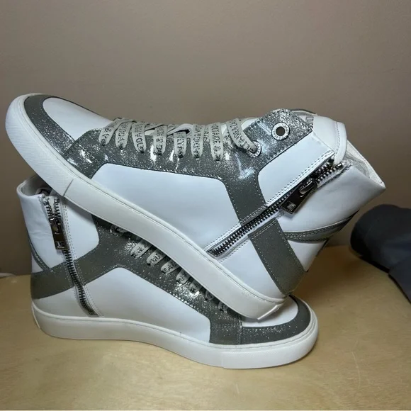 Zadig & Voltaire ZV1747 High Flash High-Top Sneakers size 9 women’s - Picture 8 of 14